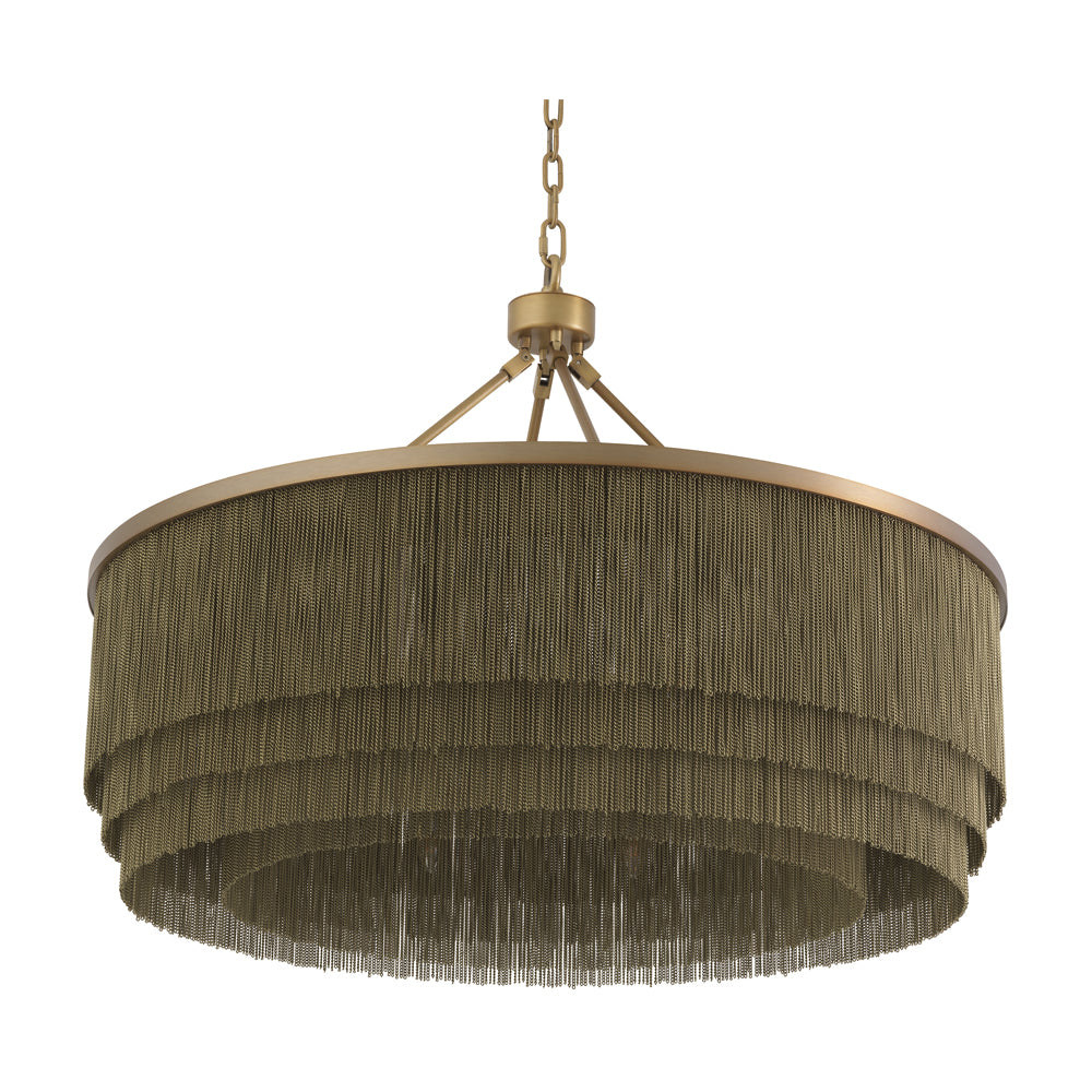 Eichholtz Large Tissot Round Chandelier in Antique Brass