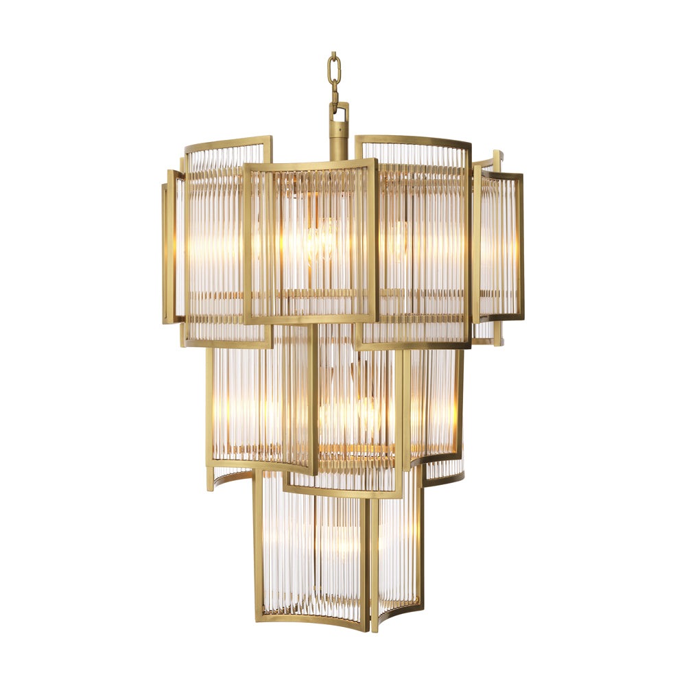 Eichholtz Jet Set Chandelier In Antique Brass