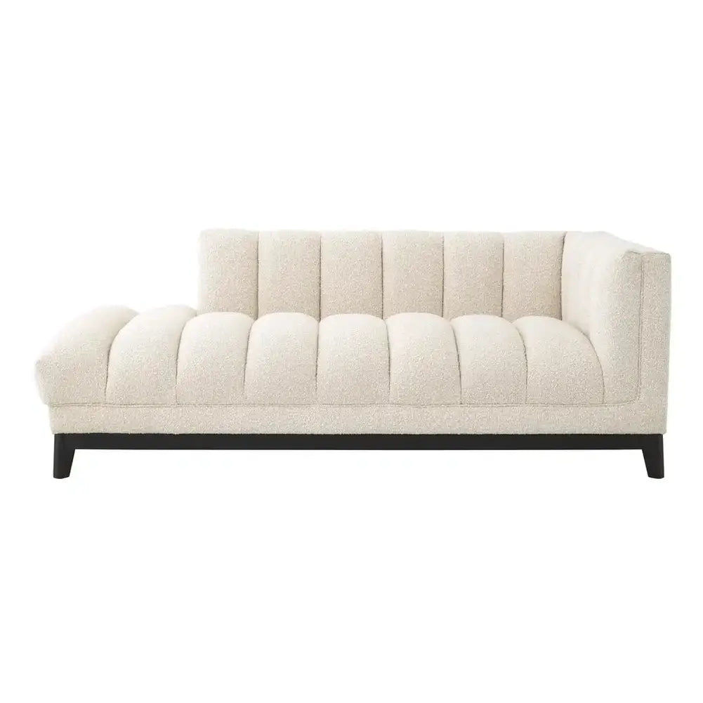 Eichholtz Ditmar Right Lounge Sofa in Bouclé Cream