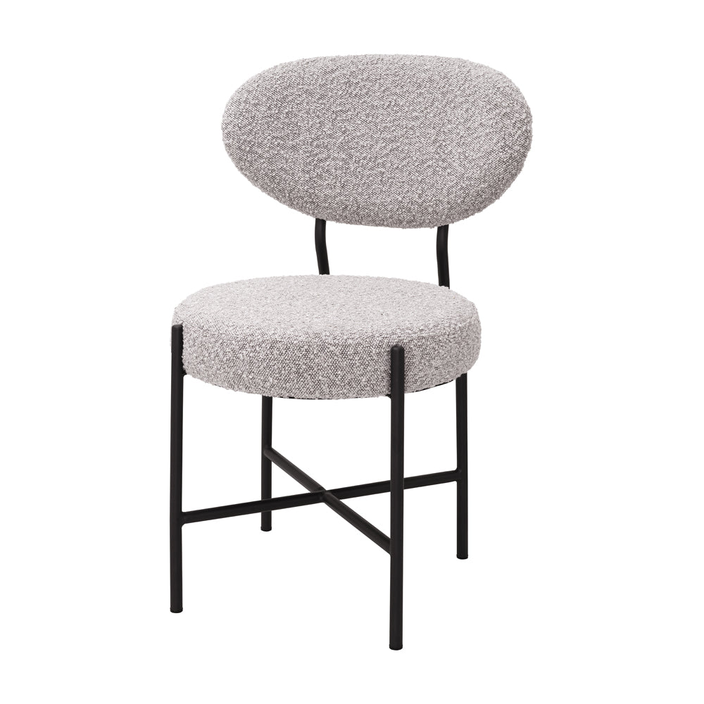 Product photograph of Eichholtz Set Of 2 Vicq Dining Chair In Boucl Grey from Olivia's.