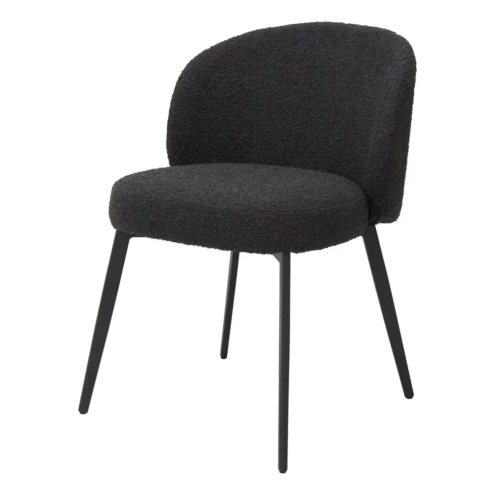 Product photograph of Eichholtz Set Of 2 Lloyd Dining Chairs In Boucl Black from Olivia's.