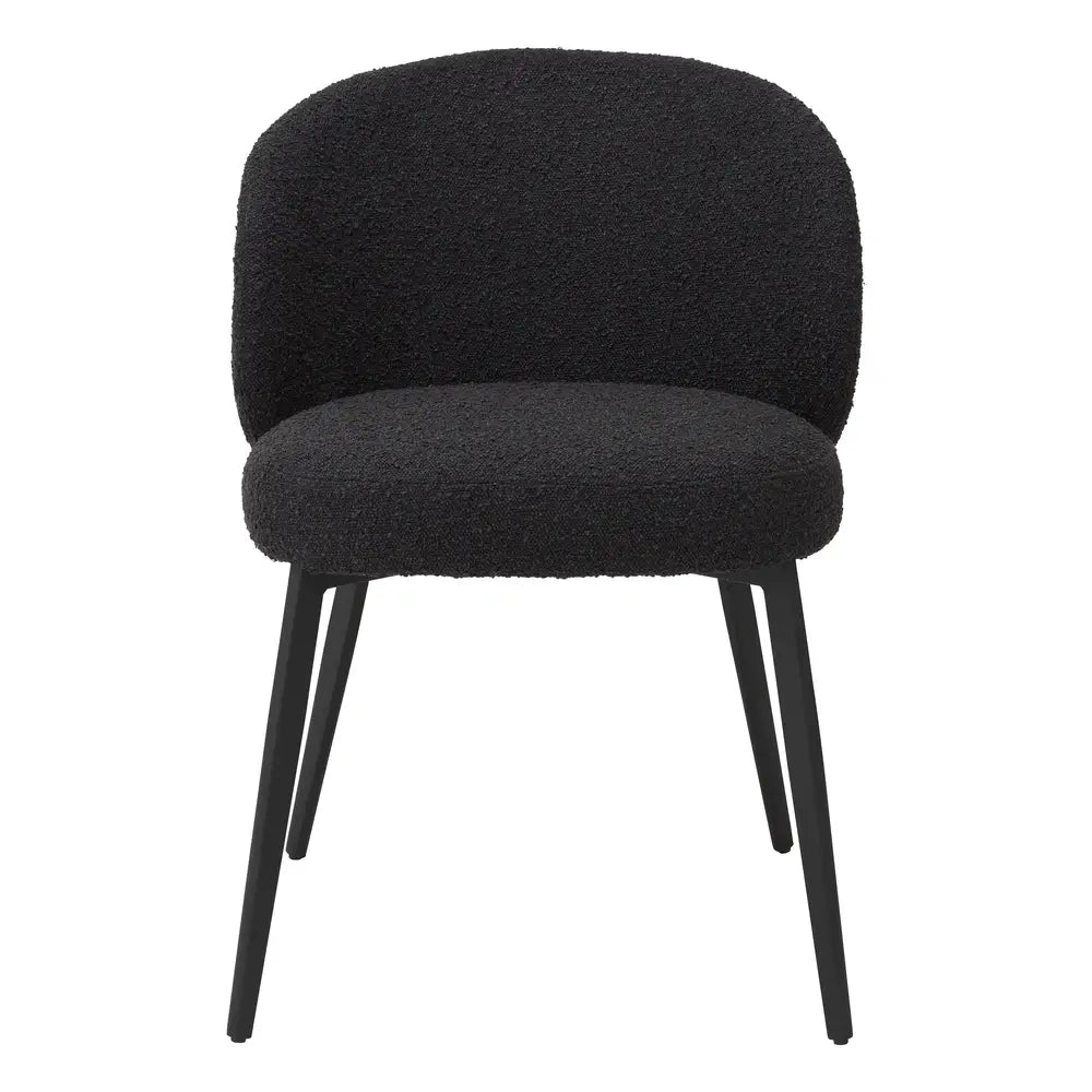 Product photograph of Eichholtz Set Of 2 Lloyd Dining Chairs In Boucl Black from Olivia's.