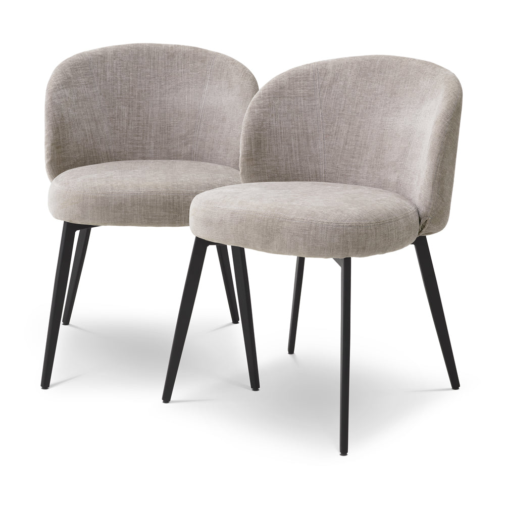 Product photograph of Eichholtz Set Of 2 Lloyd Dining Chairs In Sisley Grey from Olivia's