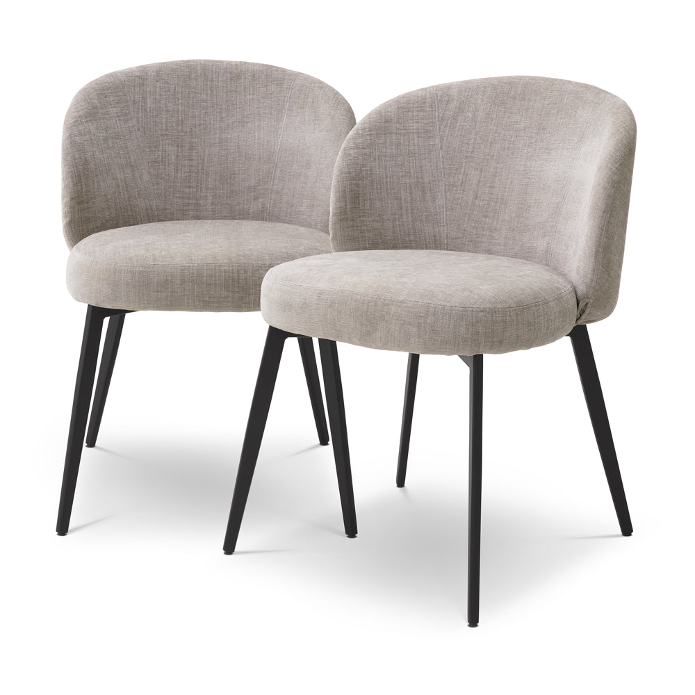 Eichholtz Set Of 2 Lloyd Dining Chairs In Sisley Grey