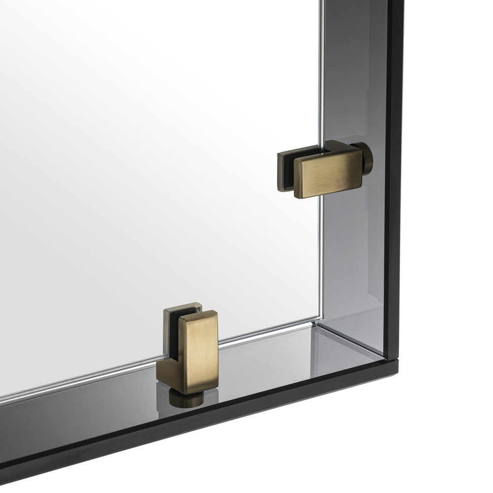 Product photograph of Eichholtz Verona Small Mirror Verona In Smoke Glass from Olivia's.