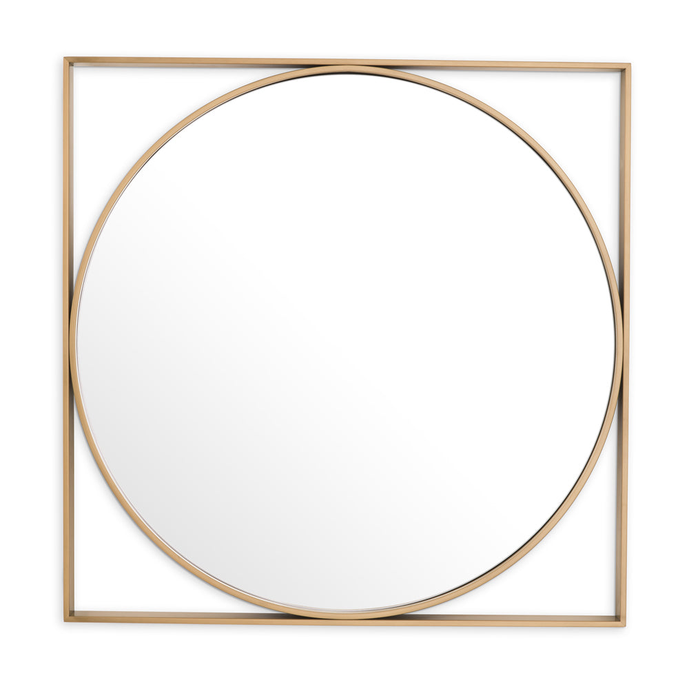 Product photograph of Eichholtz Montauk Mirror In Anqitue Brass from Olivia's