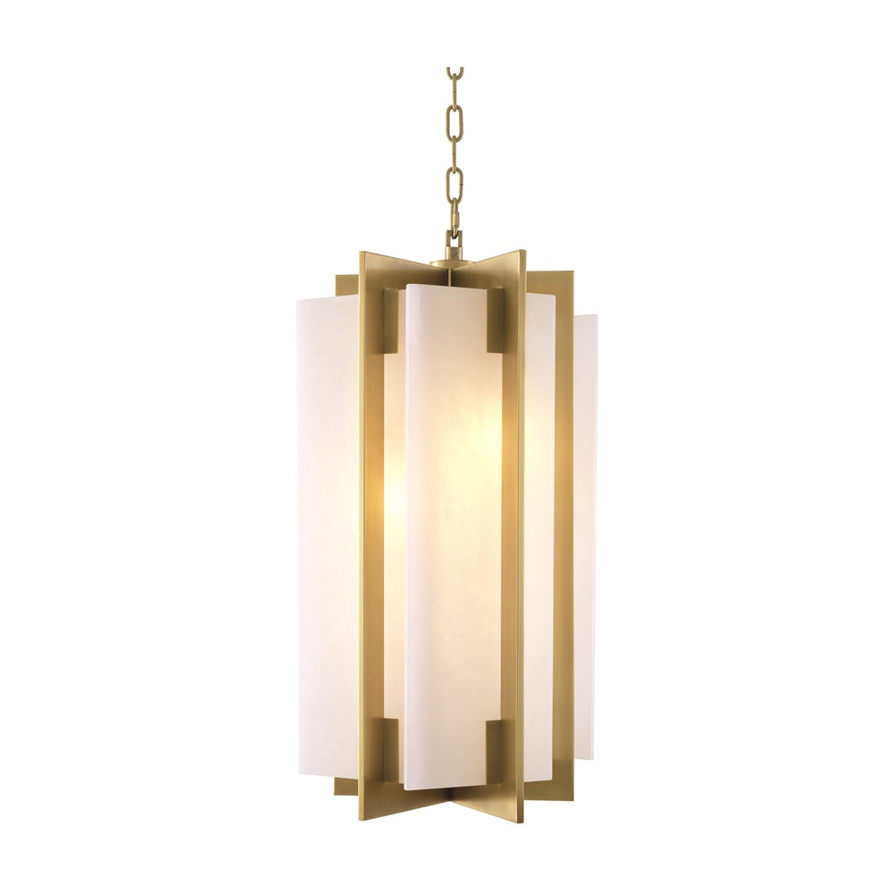 Product photograph of Eichholtz Lugano Chandelier In Antique Brass from Olivia's