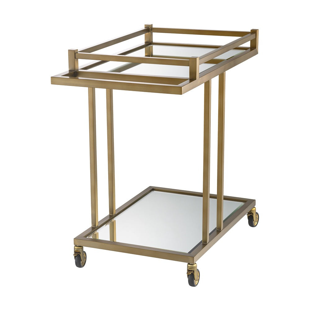 Product photograph of Eichholtz Beverly Hills Trolley In Brushed Brass from Olivia's.