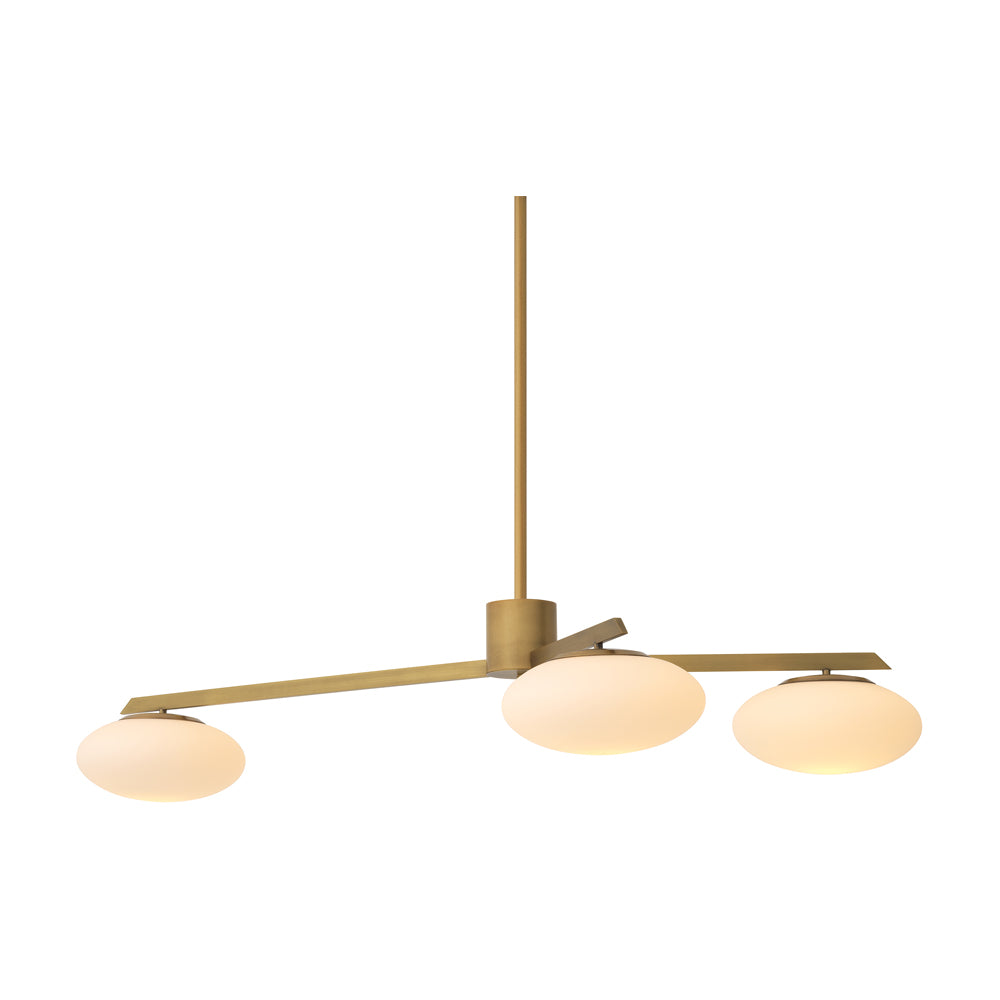 Product photograph of Eichholtz Small Evergreen Rectangular Chandelier In Antique Brass from Olivia's