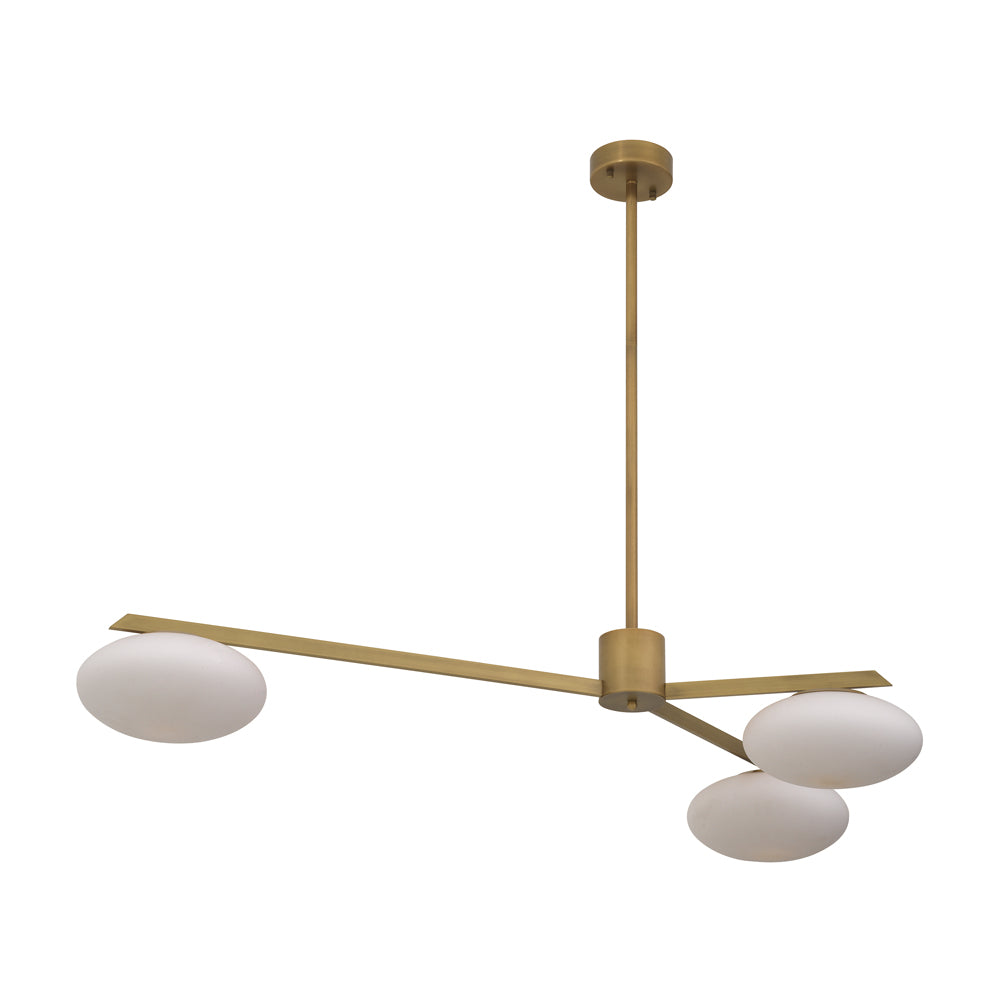 Product photograph of Eichholtz Small Evergreen Rectangular Chandelier In Antique Brass from Olivia's.