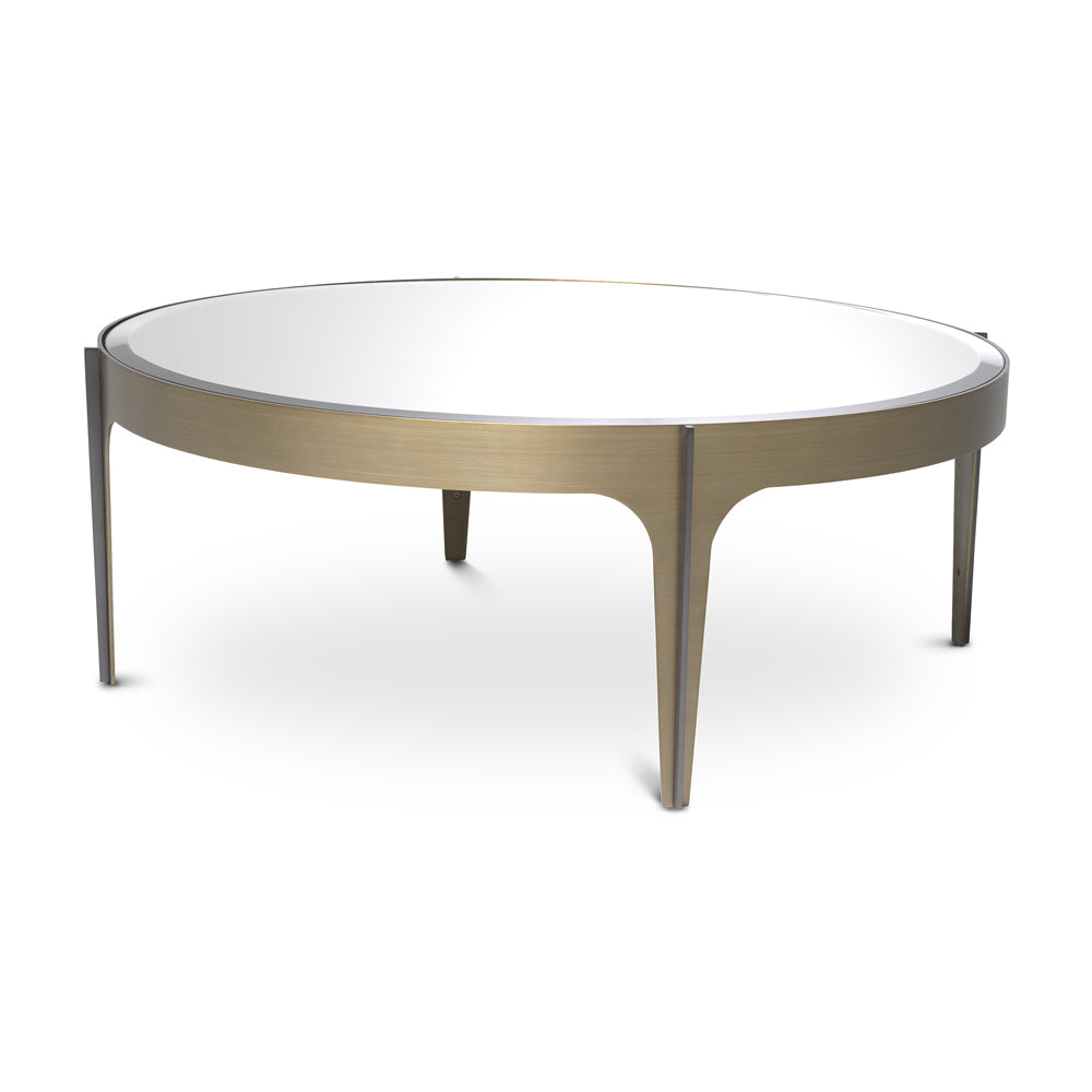 Product photograph of Eichholtz Small Artemisa Coffee Table In Brushed Brass from Olivia's
