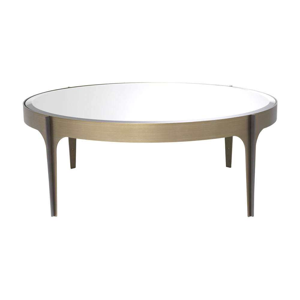 Product photograph of Eichholtz Small Artemisa Coffee Table In Brushed Brass from Olivia's.