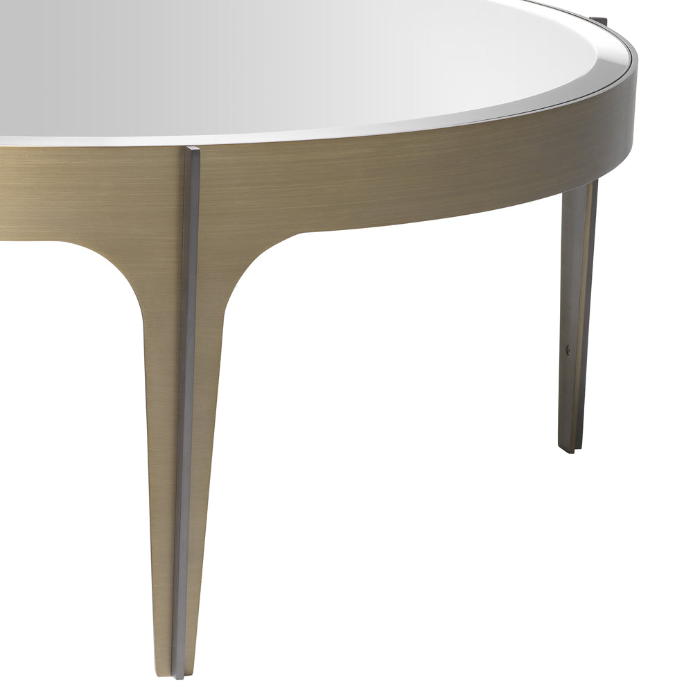 Product photograph of Eichholtz Small Artemisa Coffee Table In Brushed Brass from Olivia's.