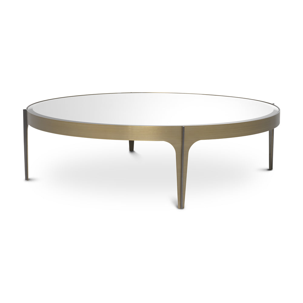 Product photograph of Eichholtz Large Artemisa Coffee Table In Brushed Brass from Olivia's