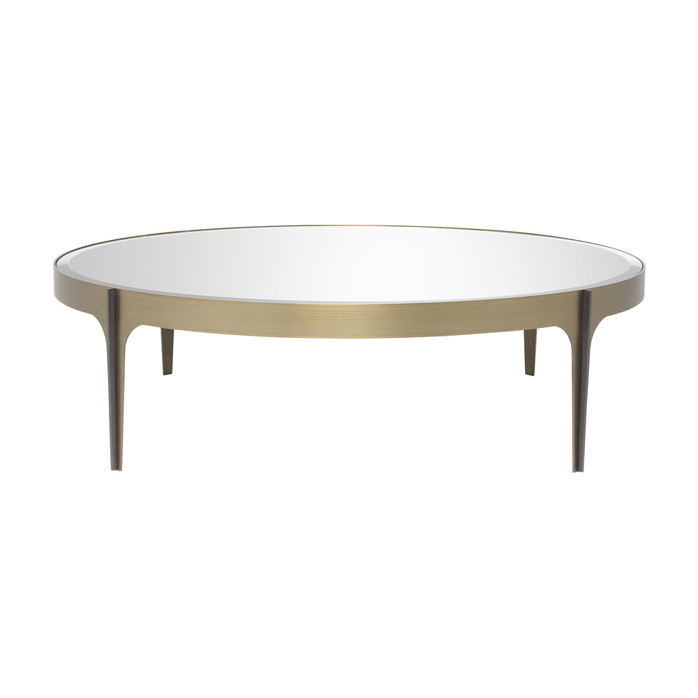 Product photograph of Eichholtz Large Artemisa Coffee Table In Brushed Brass from Olivia's.