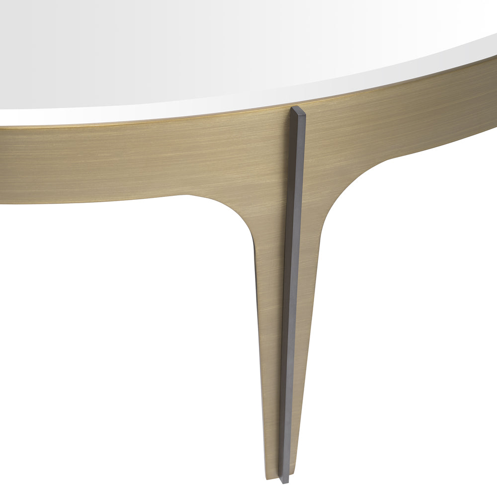 Product photograph of Eichholtz Large Artemisa Coffee Table In Brushed Brass from Olivia's.