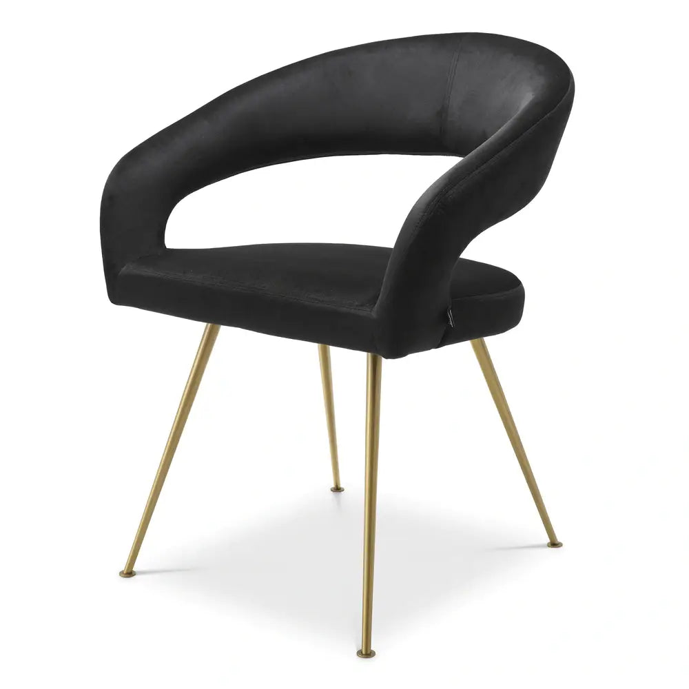 Eichholtz Bravo Dining Chair in Roche Black Velvet