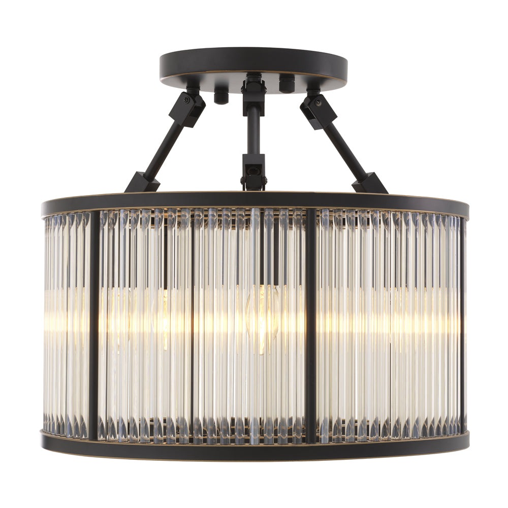 Product photograph of Eichholtz Small Bernardi Rectangular Chandelier In Bronze Highlight from Olivia's.