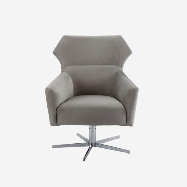 Product photograph of Andrew Martin Hugo Chair Pale Grey Desk from Olivia's.