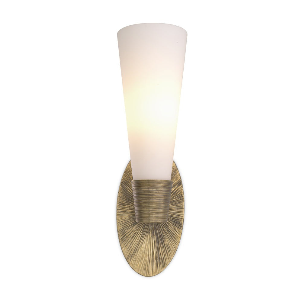 Product photograph of Eichholtz Single Nolita Wall Lamp In Vintage Brass from Olivia's.