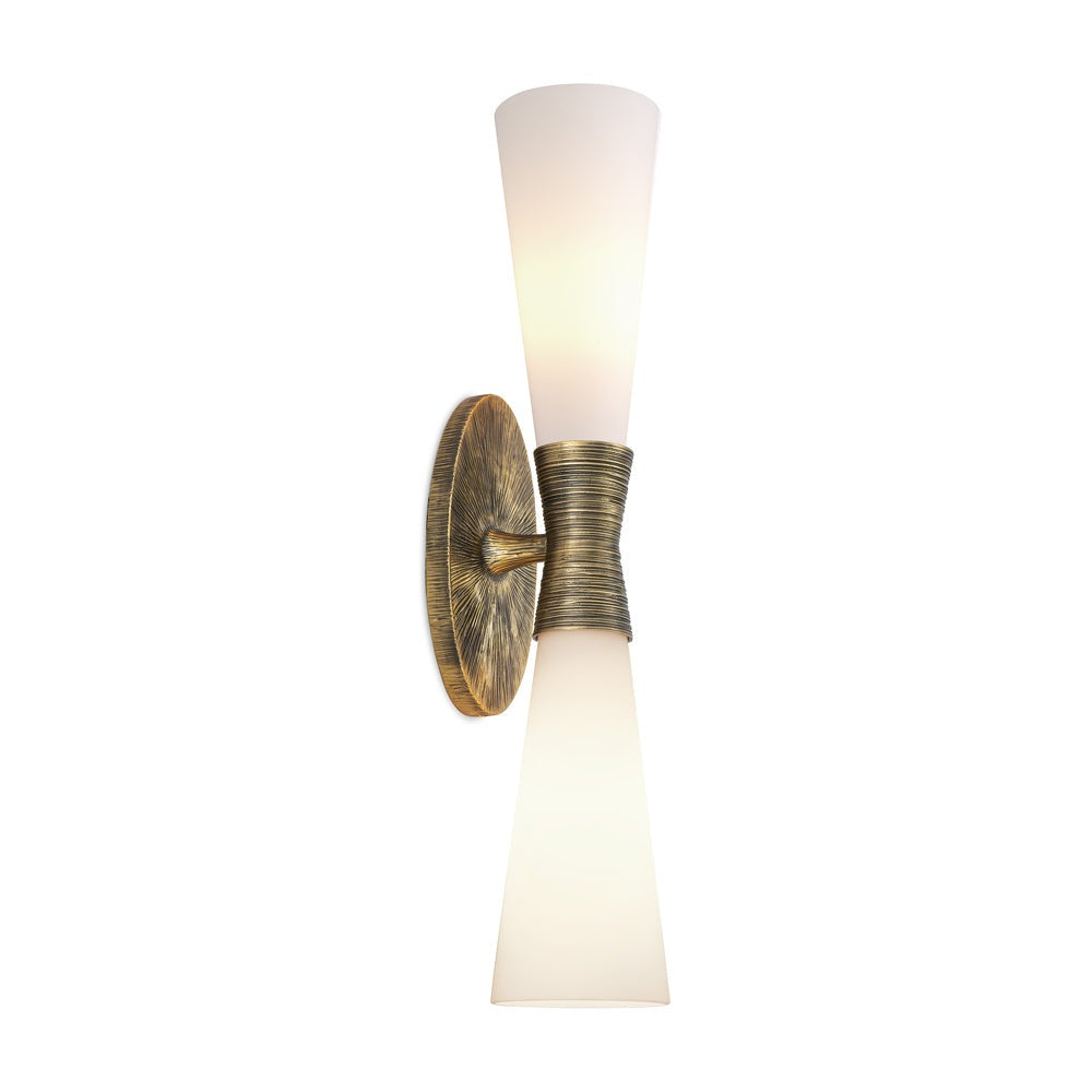 Product photograph of Eichholtz Double Nolita Wall Lamp In Vintage Brass from Olivia's