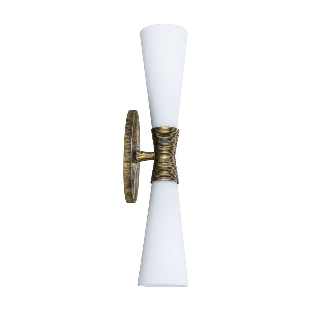 Product photograph of Eichholtz Double Nolita Wall Lamp In Vintage Brass from Olivia's.