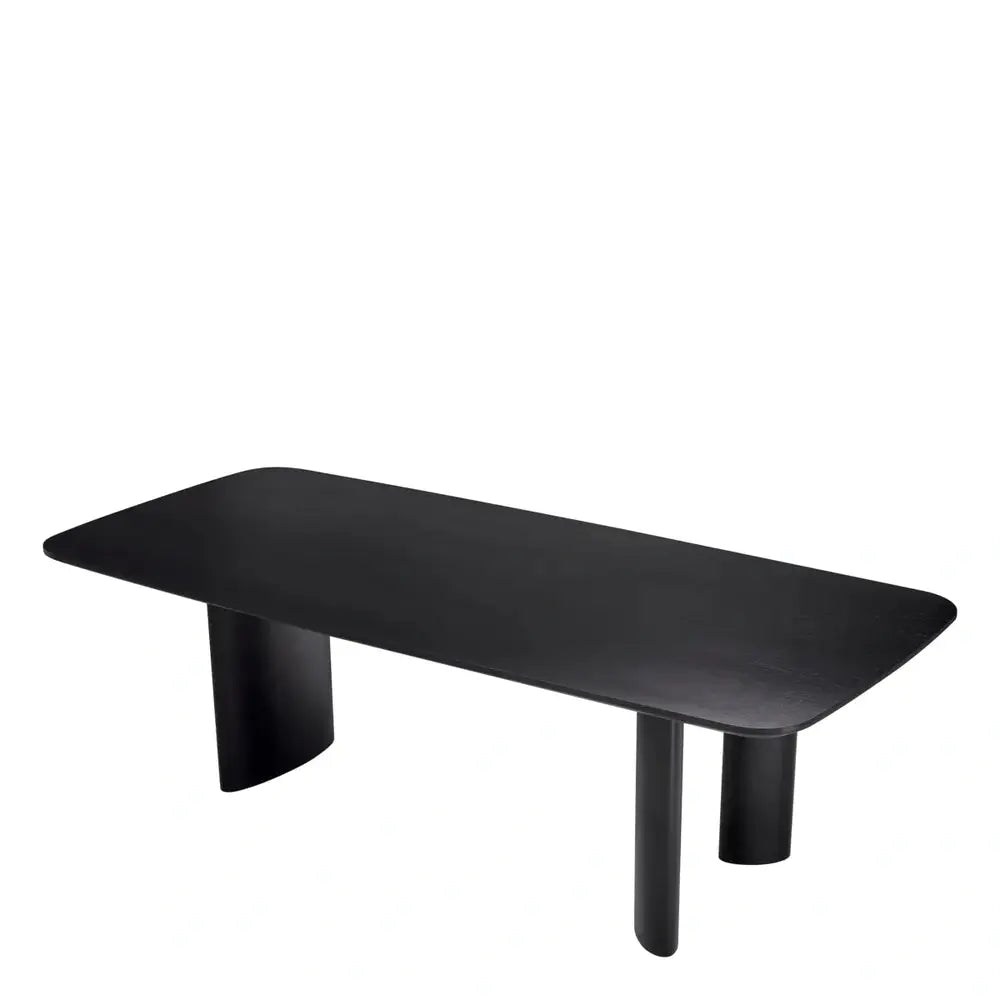 Product photograph of Eichholtz Harmonie Dining Table In Black Veneer from Olivia's.