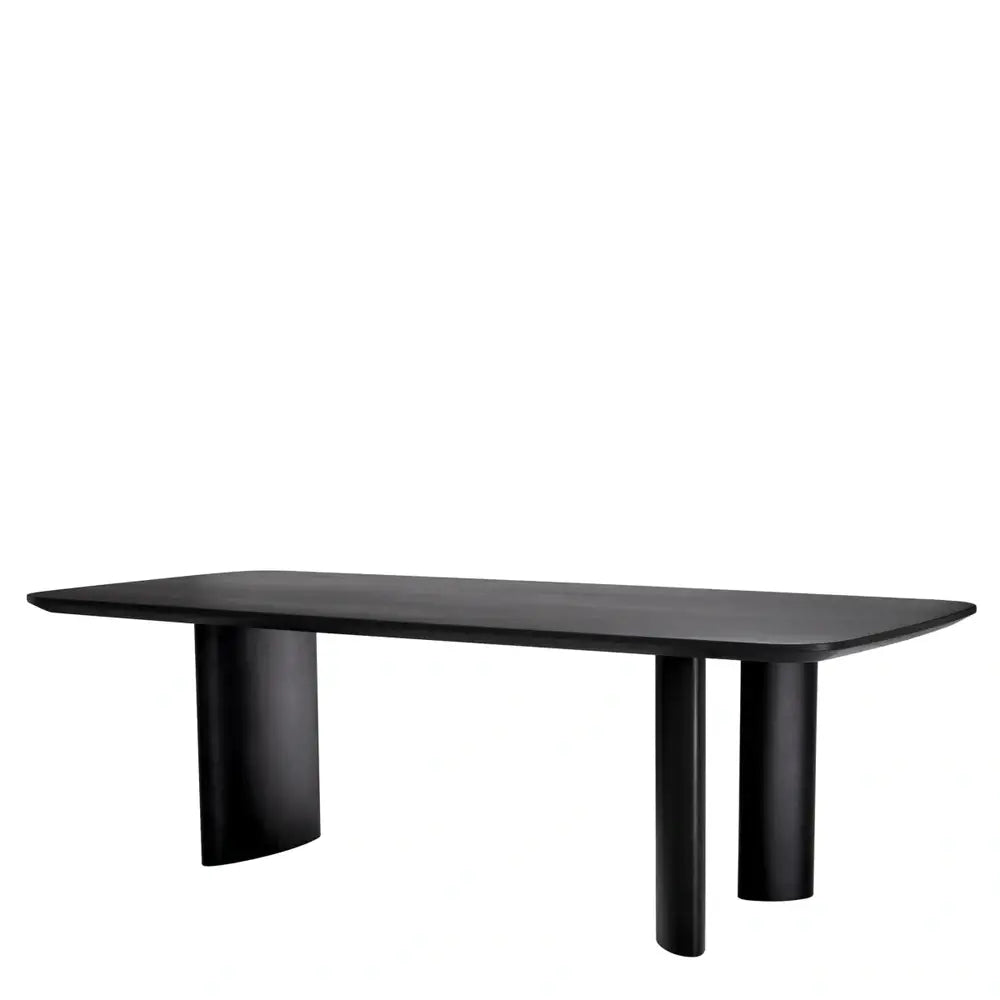 Product photograph of Eichholtz Harmonie Dining Table In Black Veneer from Olivia's.