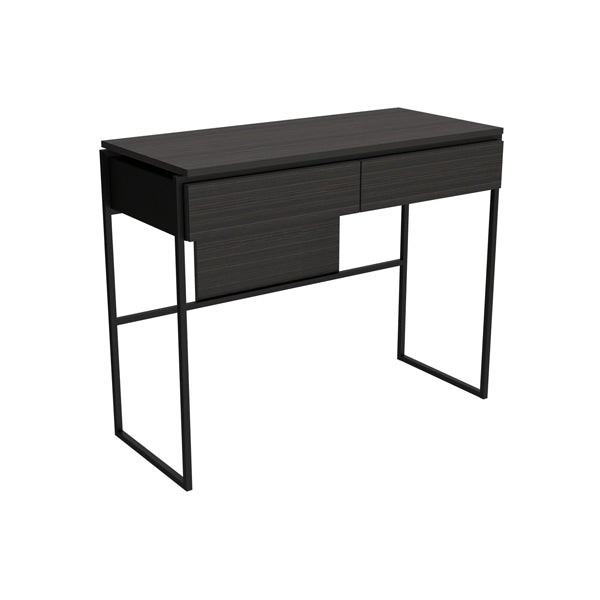 Product photograph of Gillmore Federico Black Stained Oak With Black Frame Dressing Table from Olivia's