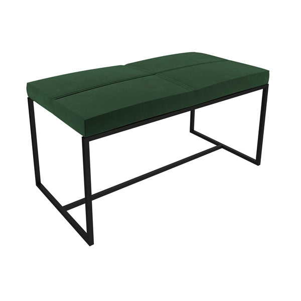 Product photograph of Gillmore Federico Deep Green Velvet With Black Frame Stool Small from Olivia's.