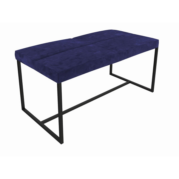 Product photograph of Gillmore Federico Midnight Blue Velvet With Black Frame Stool Large from Olivia's.