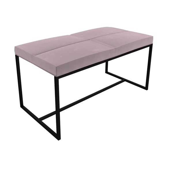 Product photograph of Gillmore Federico Blush Pink Velvet With Black Frame Stool Large from Olivia's.