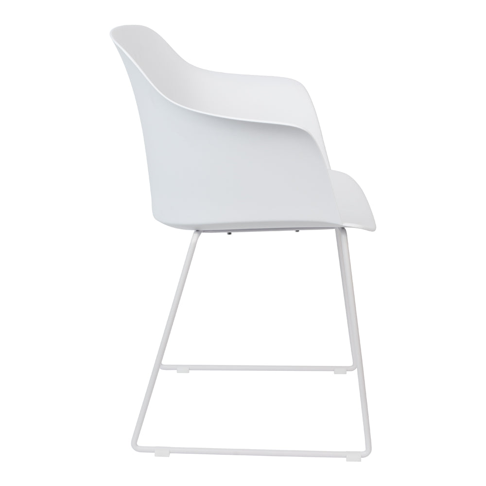 Product photograph of Olivia S Nordic Living Collection - Set Of 2 Tor Dining Chairs In White from Olivia's.