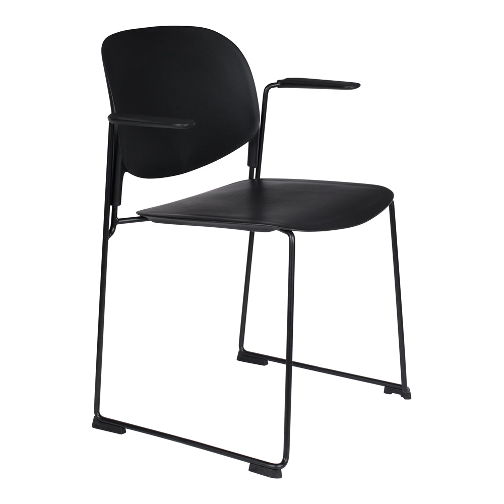 Olivias Nordic Living Collection Set Of 4 Sven Stackable Dining Chairs In Black