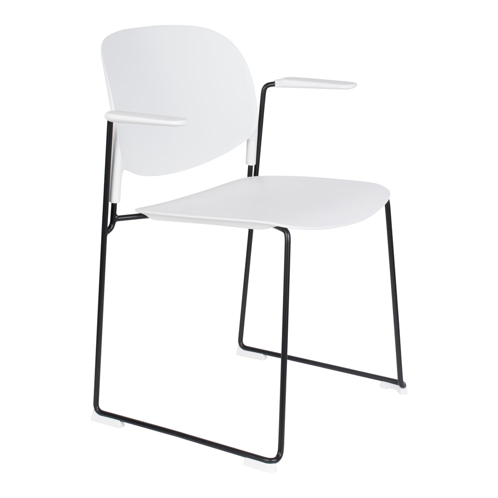 Product photograph of Olivia S Nordic Living Collection - Set Of 4 Sven Stackable Dining Chairs In White from Olivia's