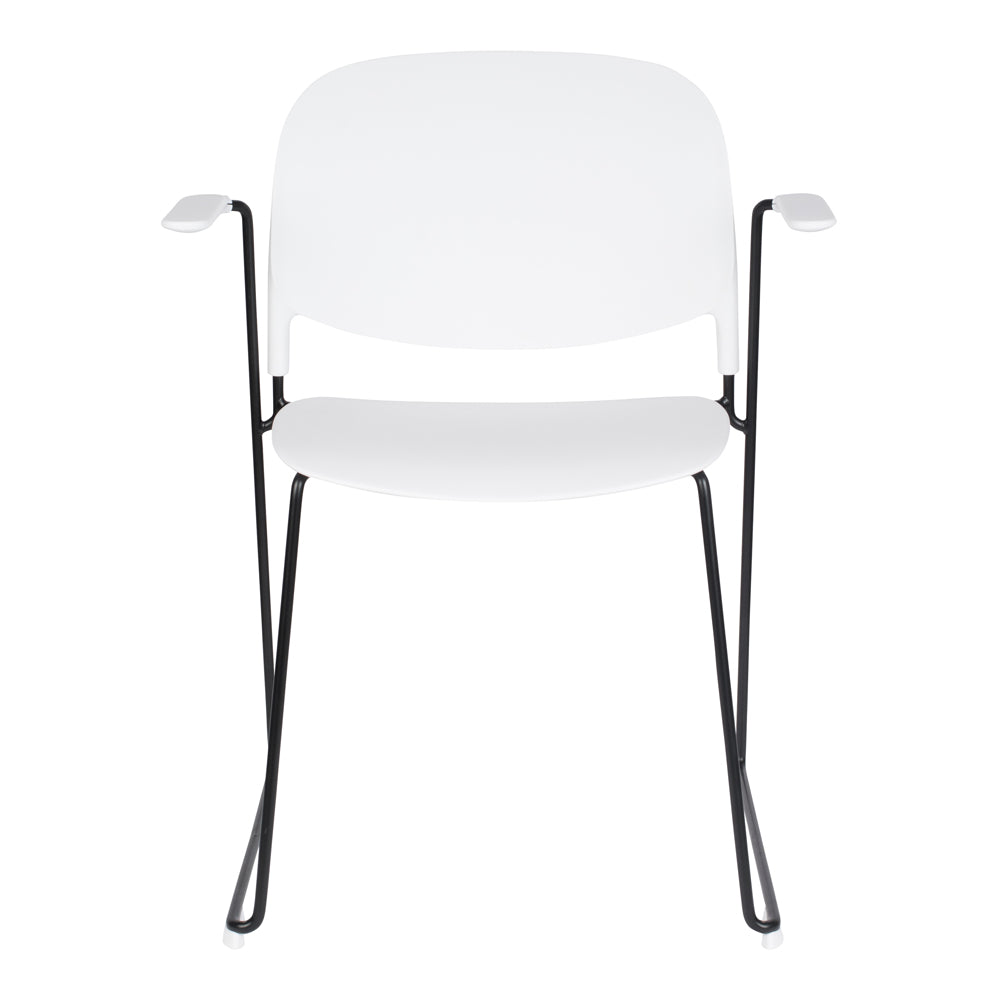 Product photograph of Olivia S Nordic Living Collection - Set Of 4 Sven Stackable Dining Chairs In White from Olivia's.