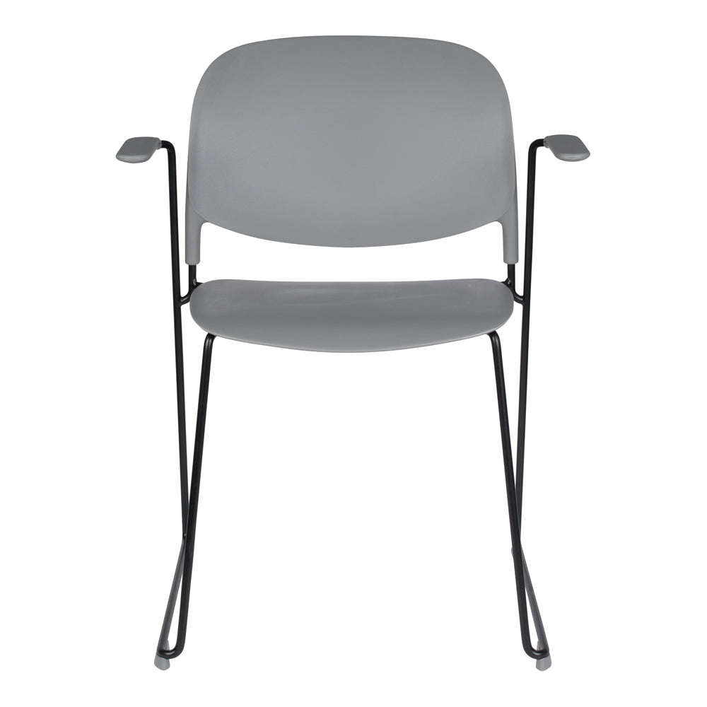 Product photograph of Olivia S Nordic Living Collection - Set Of 4 Sven Stackable Dining Chairs In Grey from Olivia's.