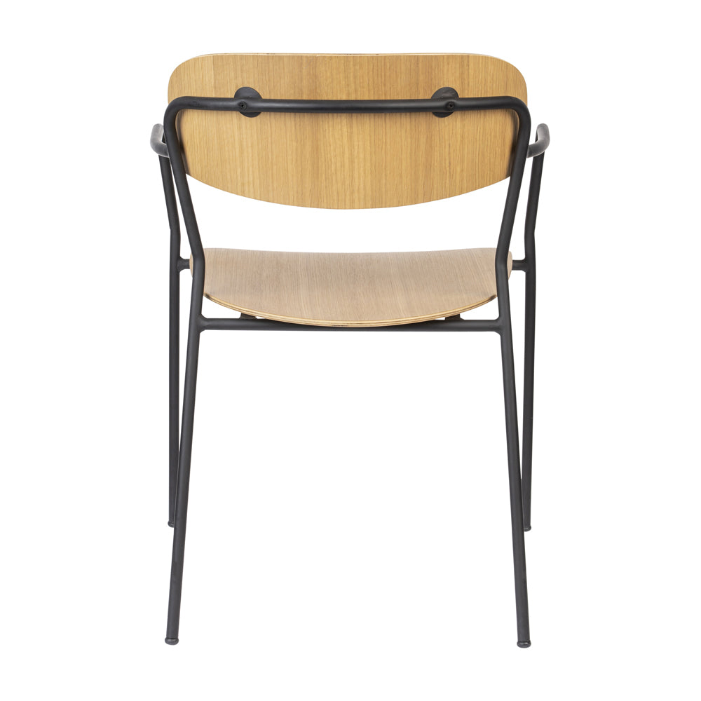 Product photograph of Olivia S Nordic Living Collection Set Of 2 Holen Dining Chair With Arms In Black Wood from Olivia's.