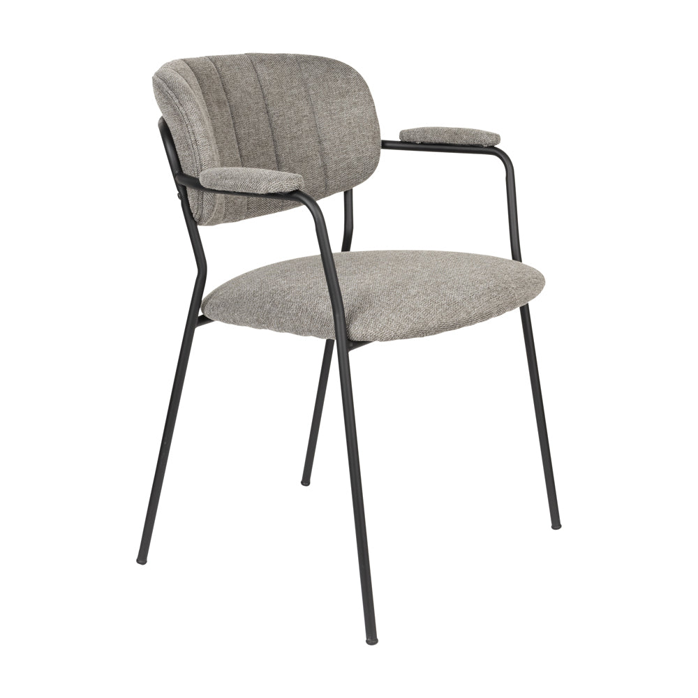 Product photograph of Olivia S Nordic Living Collection Set Of 2 Holen Armchair In Black Grey from Olivia's