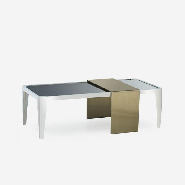 Andrew Martin Kelly Nesting Coffee Table White and Gold