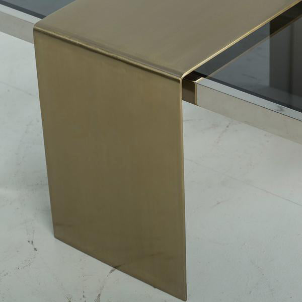 Product photograph of Andrew Martin Kelly Nesting Coffee Table White And Gold from Olivia's.