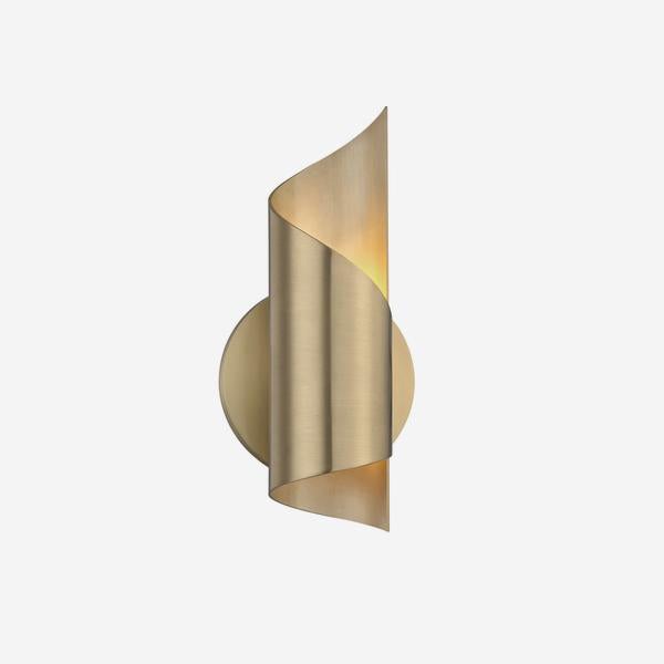 Product photograph of Andrew Martin Evie Wall Light Aged Brass from Olivia's