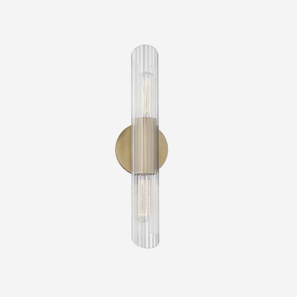 Product photograph of Andrew Martin Cecily Wall Light Aged Brass Large from Olivia's.