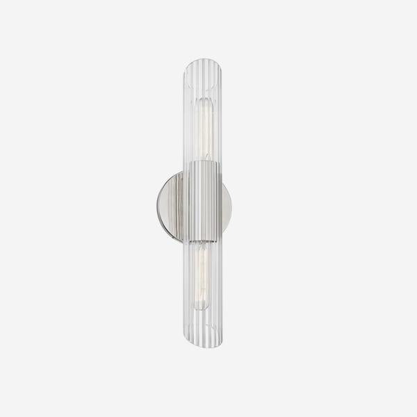 Product photograph of Andrew Martin Cecily Wall Light Polished Nickel Small from Olivia's.