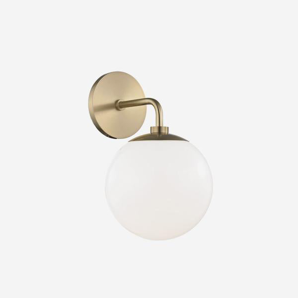 Product photograph of Andrew Martin Stella Wall Light Aged Brass from Olivia's