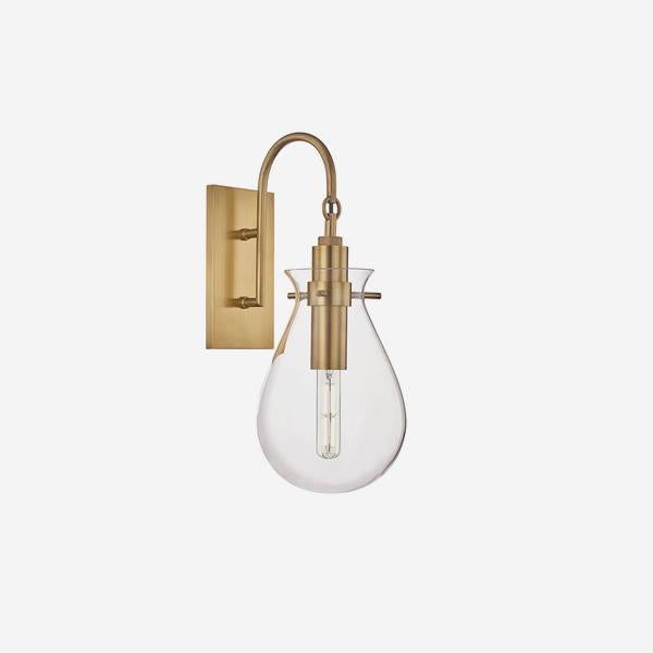 Product photograph of Andrew Martin Ivy Wall Light Aged Brass from Olivia's