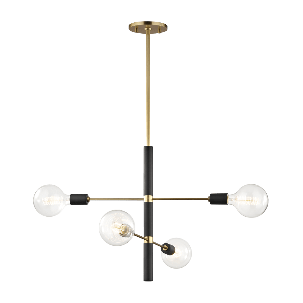 Hudson Valley Lighting Astrid Chandelier In Aged Brass 4 Light