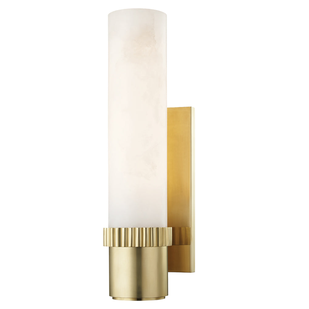 Product photograph of Hudson Valley Lighting Argon Wall Sconce Aged Brass from Olivia's