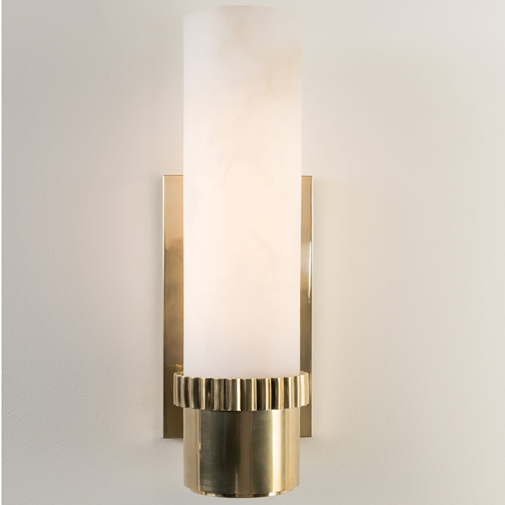 Product photograph of Hudson Valley Lighting Argon Wall Sconce Aged Brass from Olivia's.