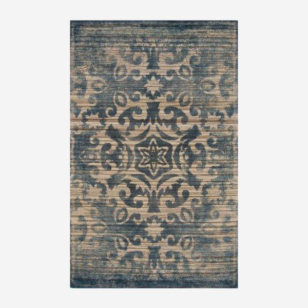 Product photograph of Andrew Martin Kashan Rug Blue 366 X 4 X 275cm from Olivia's.